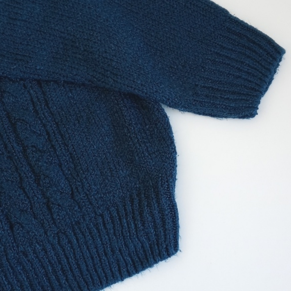 Set Of 2 Karen Scott Long Sleeve Knit Sweaters 1x Teal Blue M & 1x Grey Sweater - Picture 11 of 13